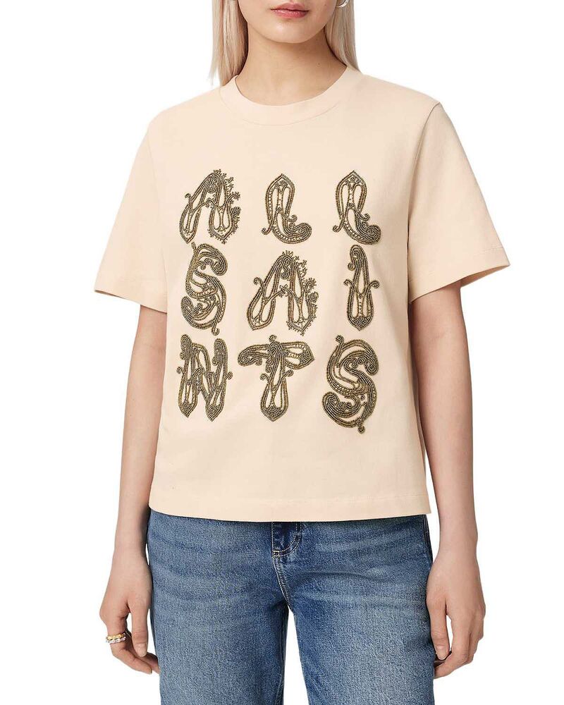 オールセインツ レディース トップス プルオーバー ALLSAINTS Ella Embellished Lisa Tee Dove White 白いこと