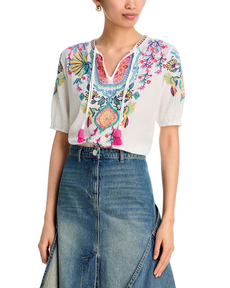 ジョニーワズ レディース トップス シャツ Johnny Was Margot Short Sleeve Top Natural GGT