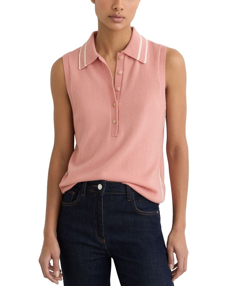 レイス レディース トップス スポーツシャツ REISSaskia Polo Topink/Ivory 象牙色