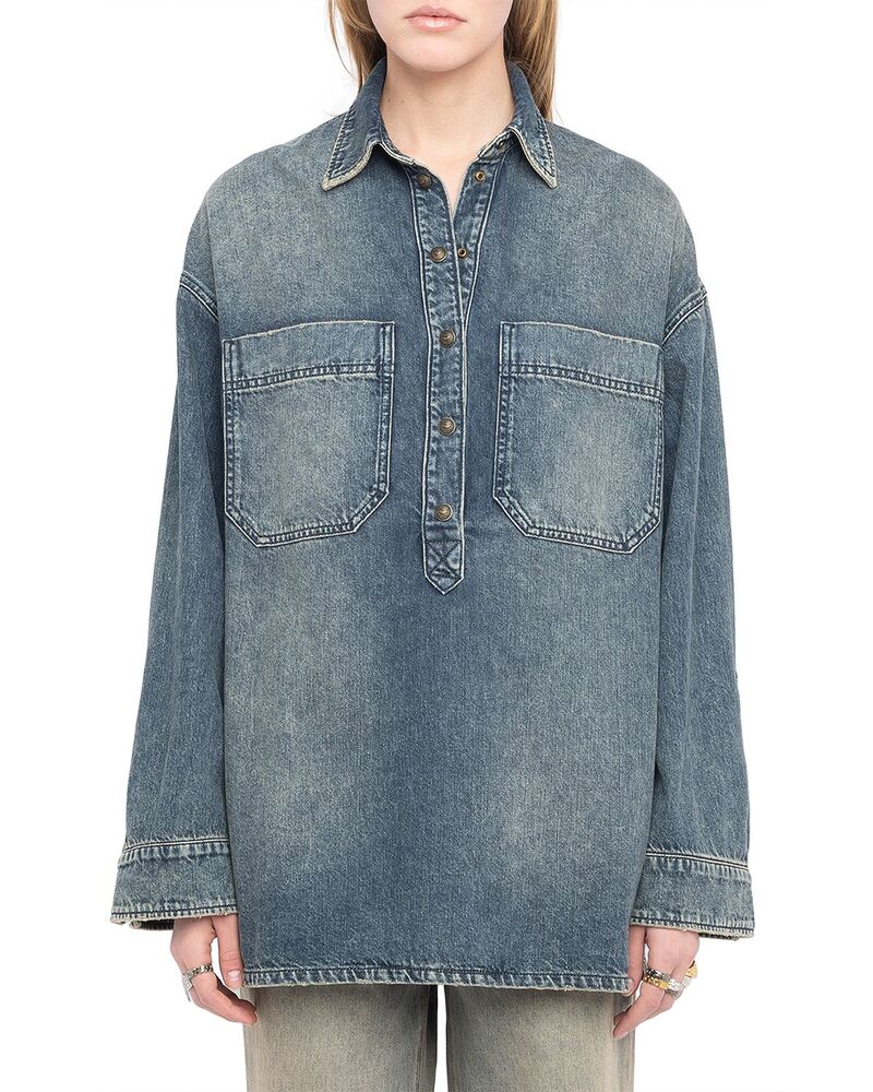 ザディグ エ ヴォルテール レディース トップス シャツ デニム Zadig \u0026 Voltaire Timona Denim Shirt Medium Blue ブルー