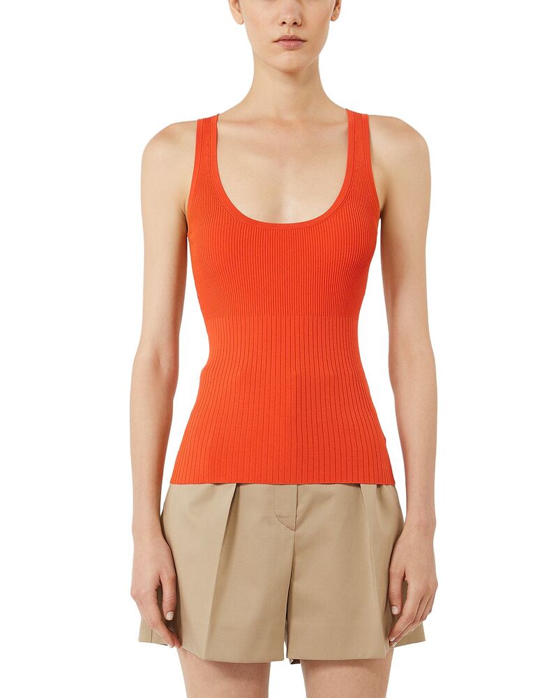 マックスマーラ レディース トップス 貯蔵タンクとっ始め 編み物 Max Mara Mxmghiro Knitank Coral コーラル