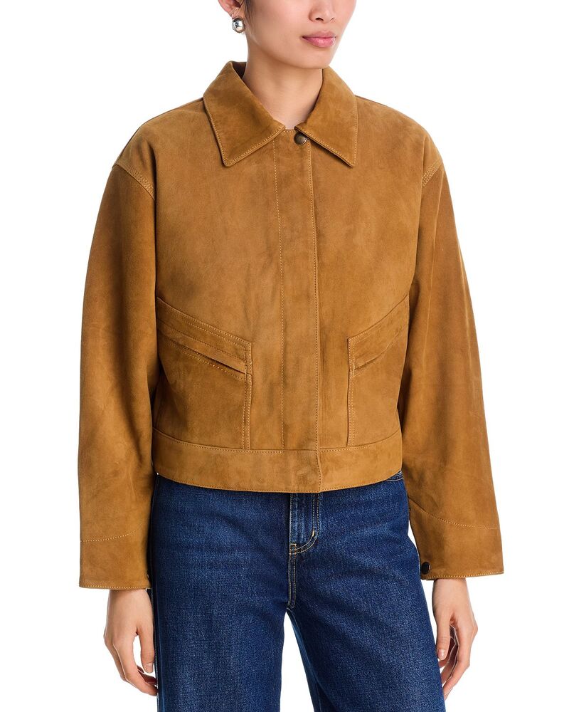 セブンフォーオールマンカインド レディース アウター 上衣・上衣 なめし革 7 For All Mankind Leather Utility Jacket Suede Cara