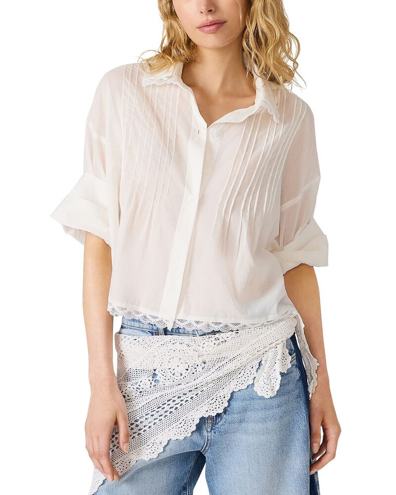 スティーブ マデン レディース トップス シャツ ブラウス レース STEVE MADDEN Delphi Lace Collar Blouse Antique｜ReVida 店 15,106円