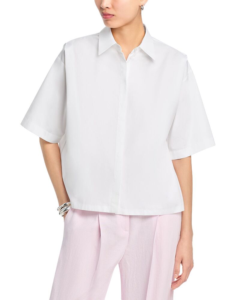 主任者 レディース トップス プルオーバー BOSS Bimina Button Front Shirt - Exclusive White 白いこと