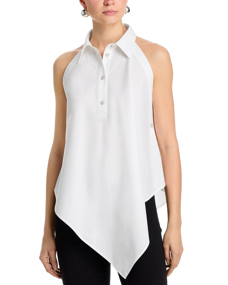 ヘルムート ラング レディース トップス シャツ Helmut Lang Collared Scarf Top White ホワイト