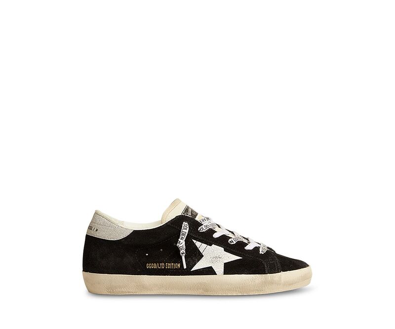 ゴールデングース レディース シューズ スニーカー スエードクロス Golden Goose Women\u0027superstar Suede Low Top Sneakers Black/White/Silver 白いこと
