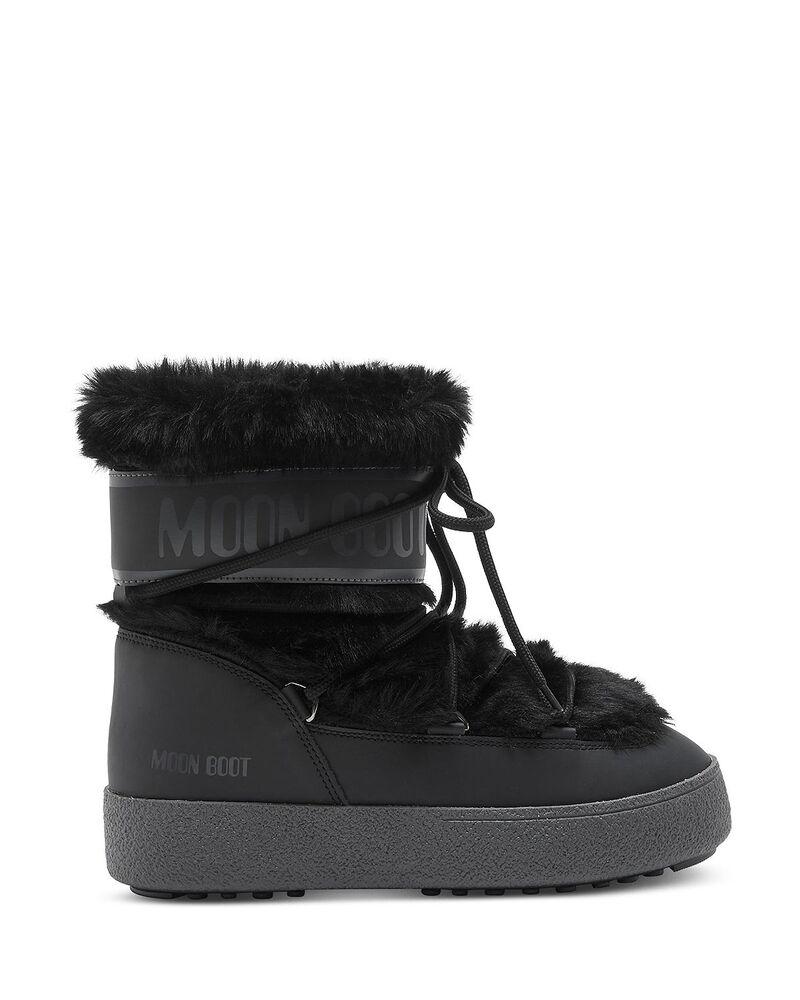 ムーンブーツ レディース シューズ ブーツ・レインブーツ Moon Boot Unisex LTrack Faux Shearling Boots Black ブラック