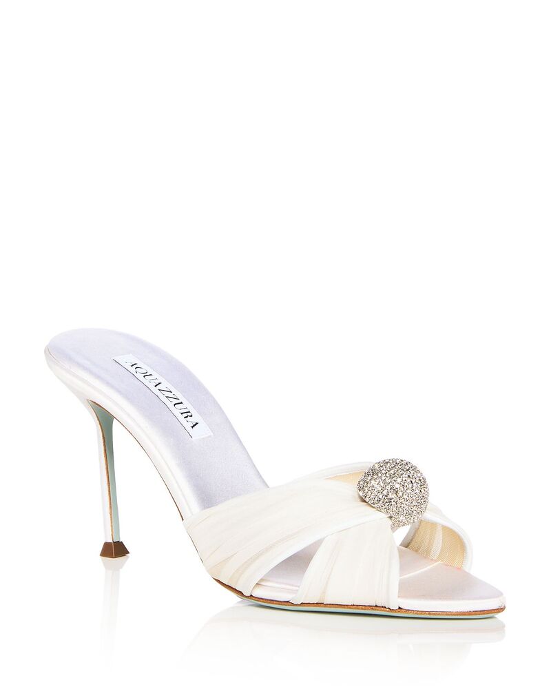 アクアズーラ レディース シューズ サンダル Aquazzura Women\u0027s Mystery Mules White 白いこと