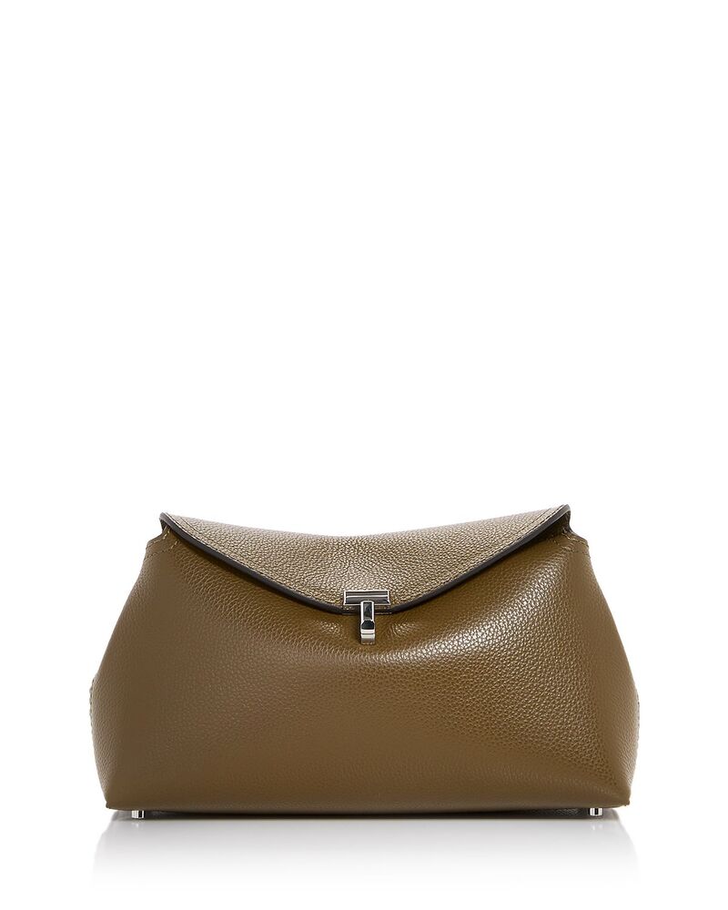 トーテム レディース 御徒面子 TOTEME T-Lock Convertible Clutch Dark Taupe Grained-Leather トープ
