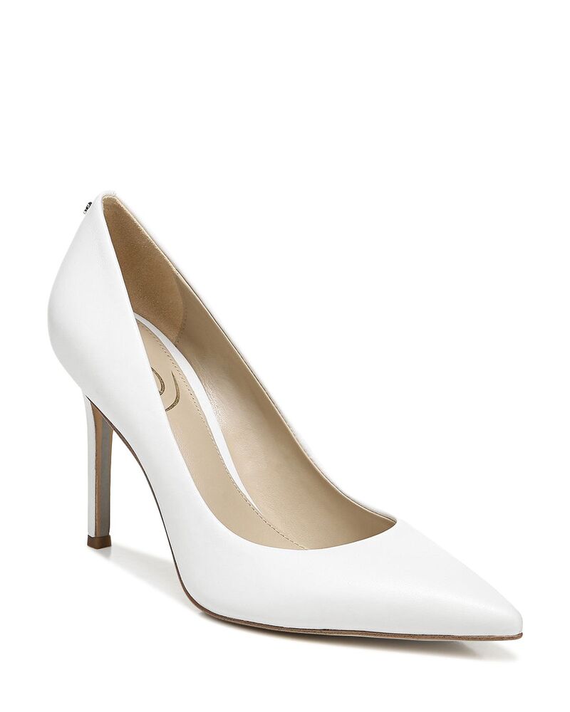 サムエデルマン レディース シューズ パンプス 踵 Sam Edelman Women\u0027s Hazel Wide Pointed Toe High-Heel Pumps Bright White 白いこと