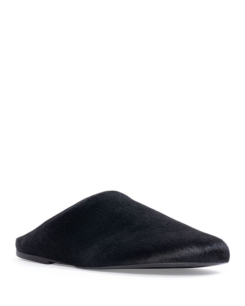 ブラックスエードスタジオ レディース シューズ サンダル Black Suede Studio Women\u0027s Arie Calf Hair Mules Black 黒いこと