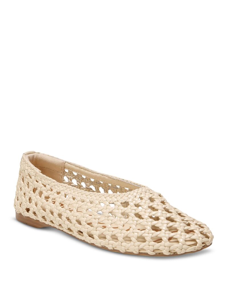 サムエデルマン レディース シューズ パンプス なめし革 Sam Edelman Women\u0027shira Woven Leather Ballet Flats Ivory 象牙色