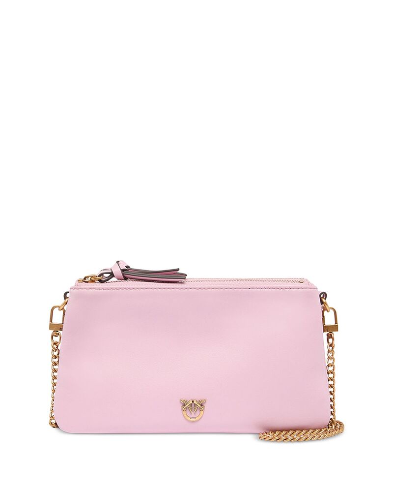 ピンコ レディース バッグ ミニ レザー PINKO Double Mini Vitello Leather Crossbody P26q｜ReVida 店