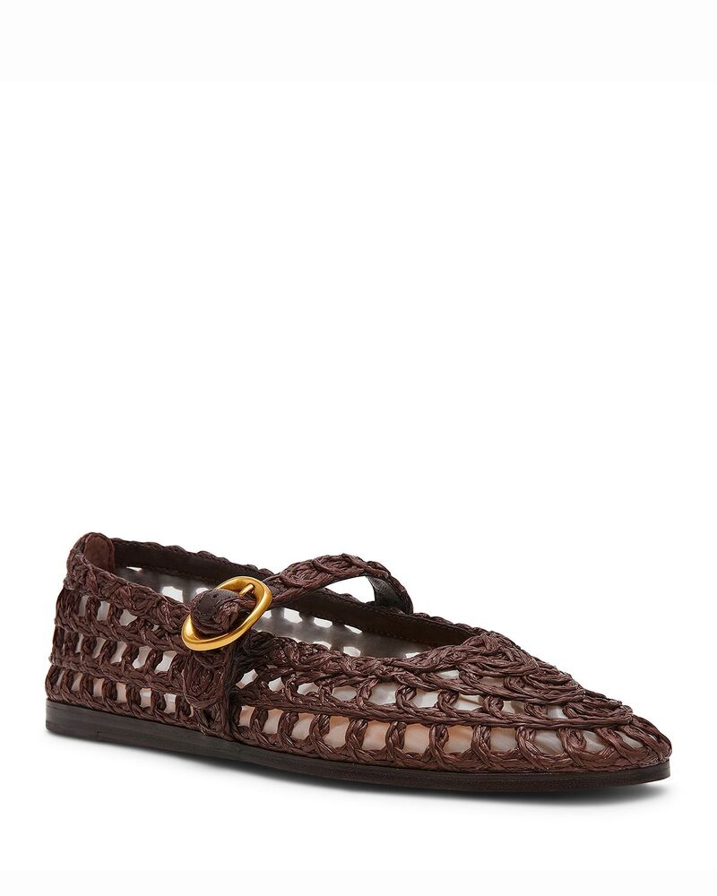 スティーブ マデン レディース シューズ パンプス STEVE MADDEN Women\u0027s Melody Flats Brown Raffia 赤銅色