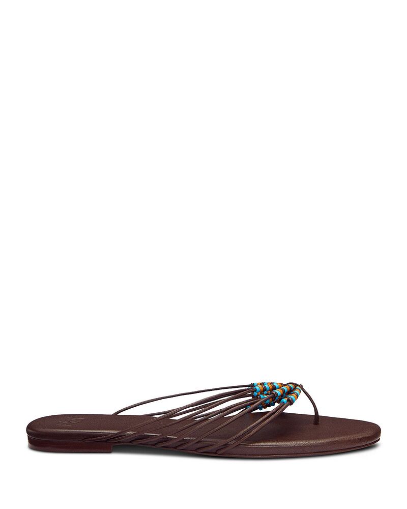 リフォーメーション レディース シューズ サンダル Reformation Women's Jessica Flat Sandals Espresso Leather|ReVida 店
