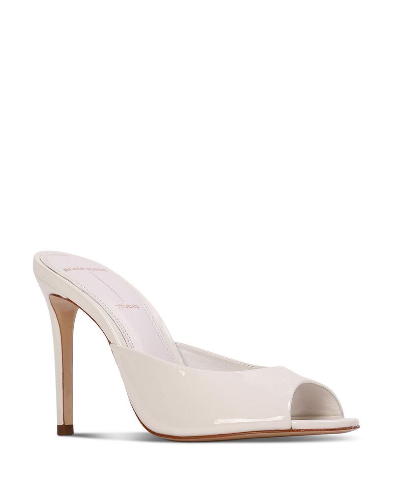 ブラックスエードスタジオ レディース シューズ サンダル 踵 Black Suede Studio Women\u0027s Alessia Mule Higheel Sandals Coconut