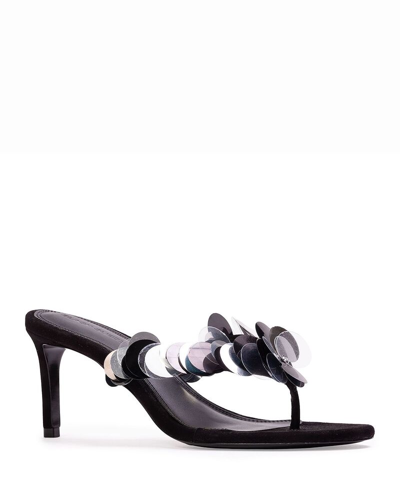 ブラックスエードスタジオ レディース シューズ サンダル Black Suede Studio Women's Paillette Thong Sandals Black ブラック｜ReVida 店 61,490円
