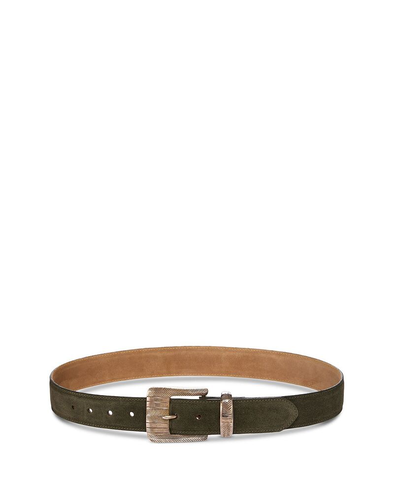 ラジャンス レディース 添え物 三尺帯 L\u0027AGENCE Aya Engraved Buckle Western Belt Olive Suede オリーブ