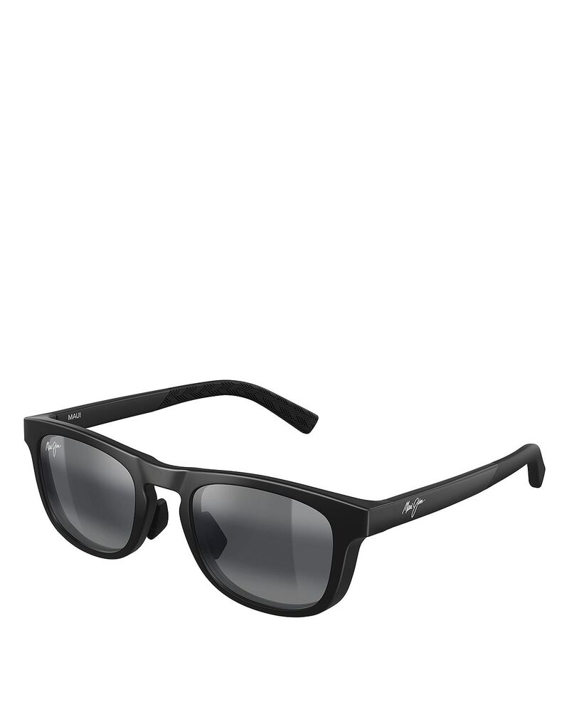 マウイ体育館 レディース 佩び物 サングラス・アイウェア Maui Jim Aliali Polarized Square Sunglasses 50粍 Black 黒いこと