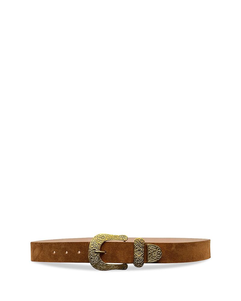 ラジャンス レディース 付属物 三尺帯 なめし革 L\u0027AGENCE Women\u0027s Otera Wide Leather Belt Cognac Suede