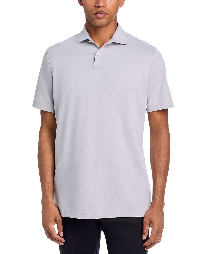 ピーター・銀鏡 メンズ トップス スポーツシャツ 綿織物 Peter Millar Crown Crafted Albatross Cotton-Blend Pique Polo Gale Grey 薄墨色
