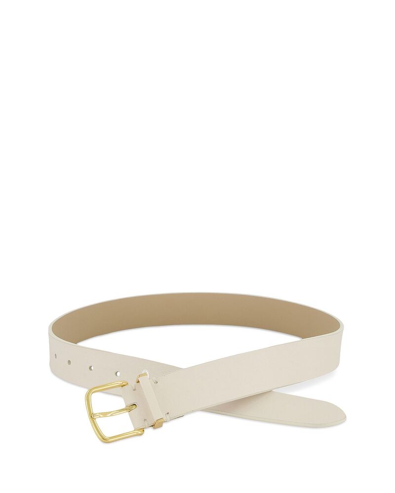 ヴィンス レディース アクセサリー ベルト レザー Vince Women's Leather Belt Milk|ReVida 店