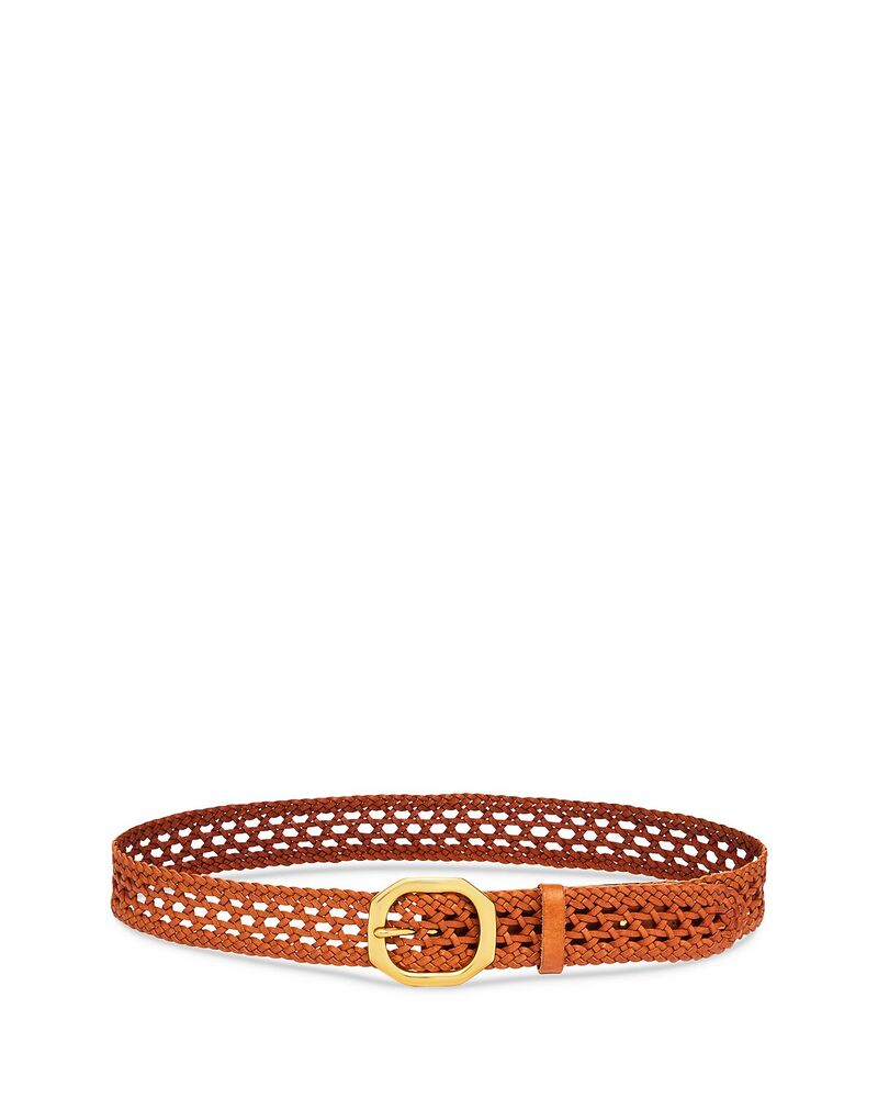 ラグアンドボーン レディース 佩び物 胴締め なめし革 rag \u0026 bone Women\u0027s Audry Woven Leather Belt Oak Brown 赤銅色