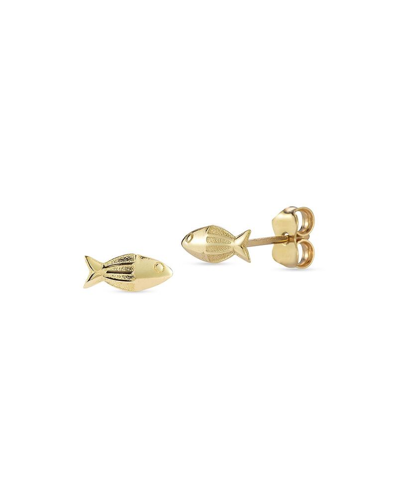 ムーン & メドウ レディース アクセサリー ピアス・イヤリング Moon & Meadow 14K Yellow Gold Fish Stud Earrings Gold ゴールド|ReVida 店