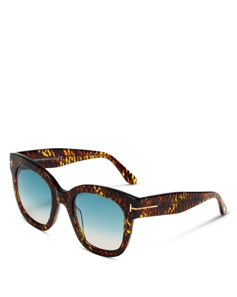 トム・ジェラルド・r・フォード レディース 添え物 サングラス・アイウェア Tom Ford Beatrix Square Sunglasses 52粍 Tortoise