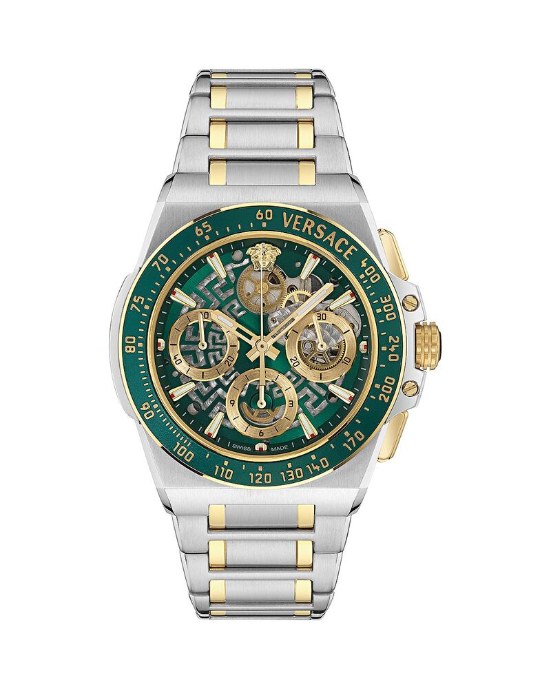 ヴェルサーチ レディース アクセサリー 腕時計 Versace Greca Extreme Chrono Skeleton Automatichronograph 43mm Two Tone|ReVida 店