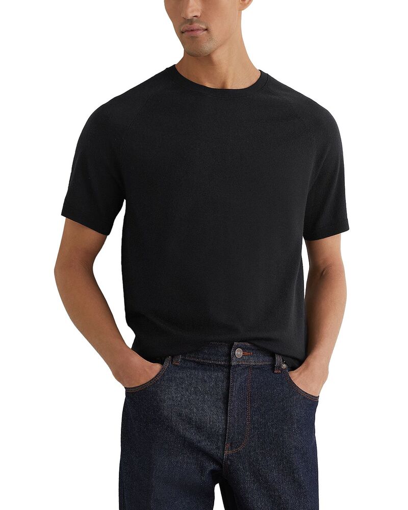 レイス メンズ アウター 編み物・プルオーバー 毛糸 プルオーバー REISS Raglan Merino Wool T-Shirt Sweater Navy 米国海軍
