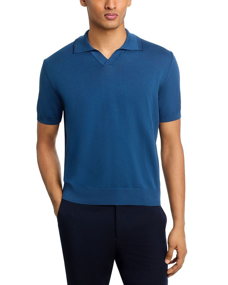 カナーリ メンズ トップス ポロシャツ コットン Canali Johnny Collar Cotton Polo Shirt Blue ブルー｜ReVida 店