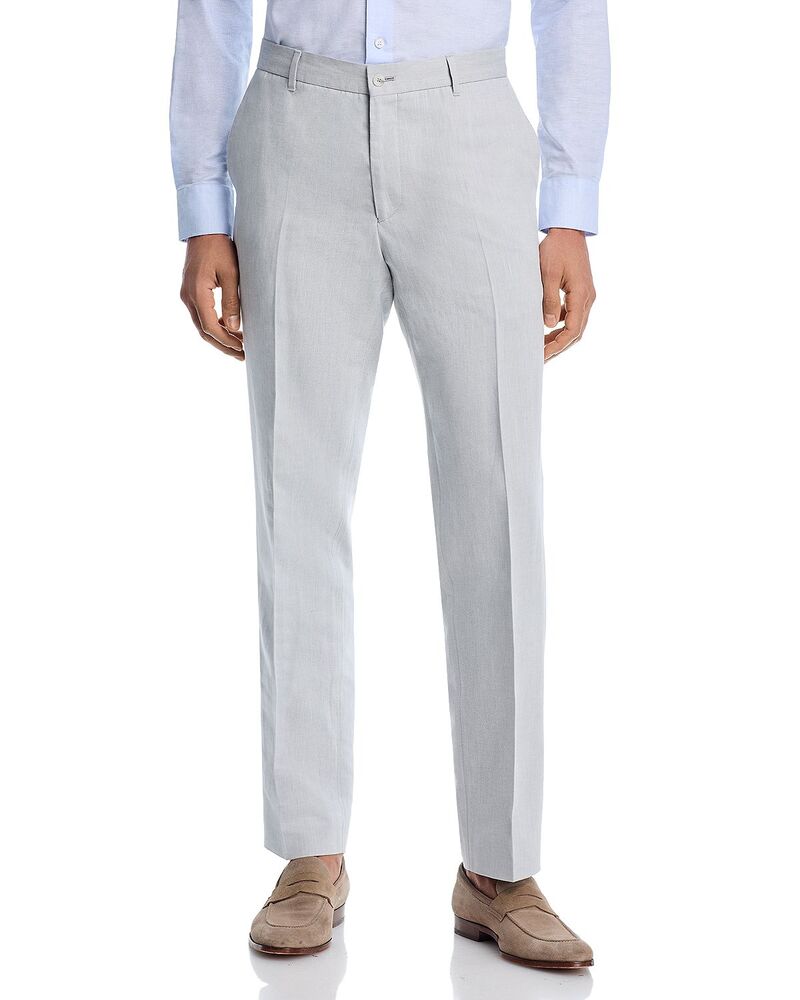 ヴィンス メンズ ボトムス 心地好いズボン下 綿織物 リネン Vince Linen \u0026 Cotton Twill Drawstring Trousers with Elasticated Waistband Light Grey 薄墨色