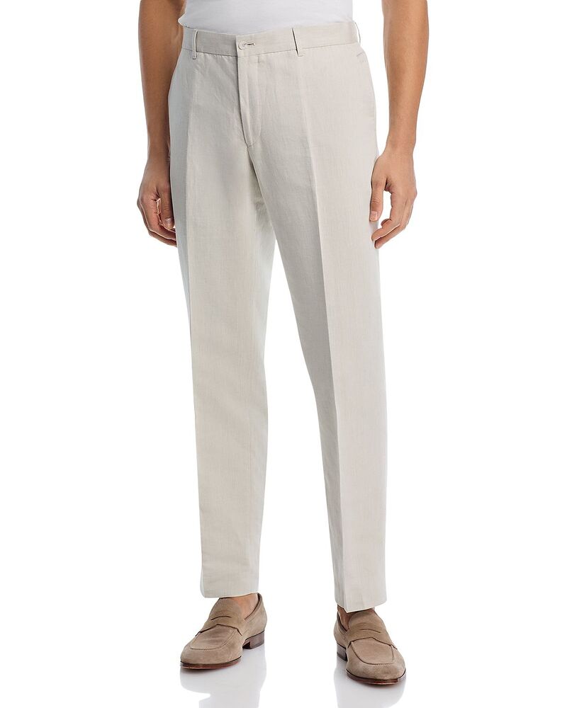 ヴィンス メンズ ボトムス 心地好いズボン下 綿織物 リネン Vince Linen \u0026 Cotton Twill Drawstring Trousers with Elasticated Waistband Lightan タン