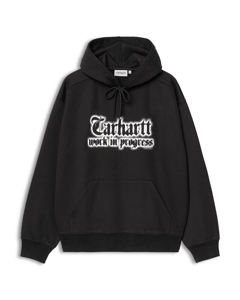 カーハート メンズ アウター パーカー・スウェット ロゴ Carhartt WIP World Tour Drawstring Logo Hoodie Black ブラック|ReVida 店