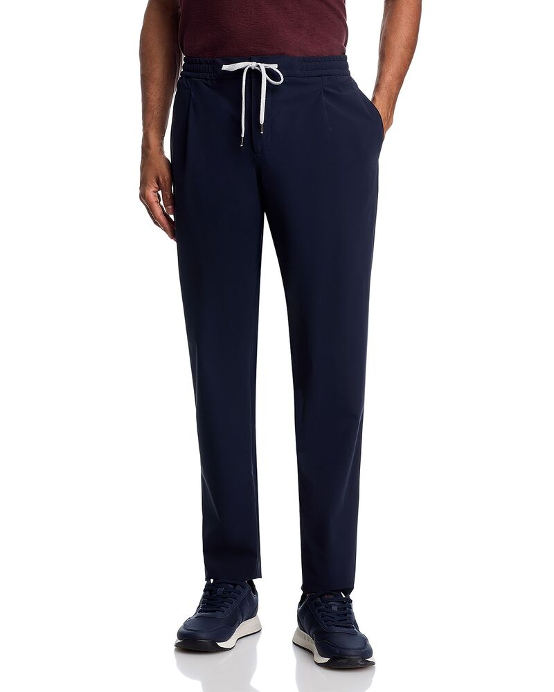 PT トリノ メンズ ボトムス 心地好いズボン下 プルオーバー PTorino Kinetic Jersey Pleat Drawstring Jogger Pants Navy 米国海軍