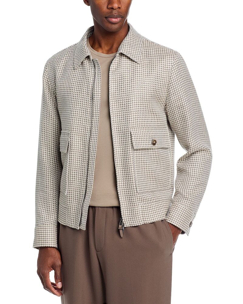 元締め メンズ アウター 上衣・上衣 BOSS x Camel-Heston Houndstooth Jacket Silver しろがね色