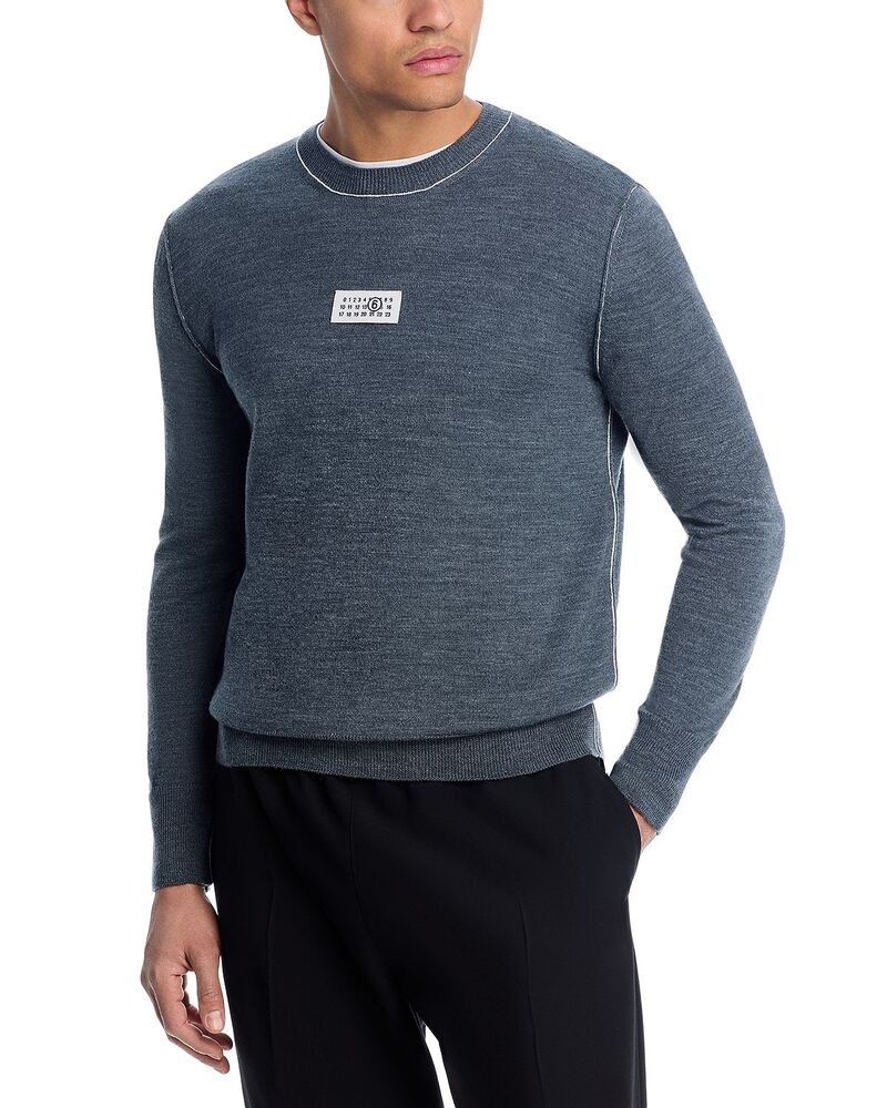 マルタンマルジェラ メンズ アウター 編み物・プルオーバー 労働者の一団のど首 ロゴタイプ MM6 Maison Margiela Crewneck Logo Sweater Heather Grey 薄墨色