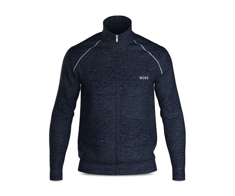 主任者 メンズ アウター 上衣・上衣 ロゴタイプ BOSS Mix \u0026 Match Logo Track Jacket Open Blue 青色