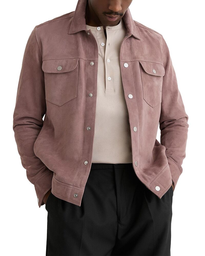 レイス メンズ アウター 上衣・上衣 レギュラー嵌まる REISSliken Regular Fit Soft Pink Jacket Soft Pink さくら色 メンズファッション-コート・ジャケット