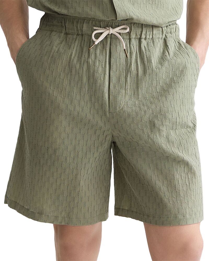 スコッチアンドソーダ メンズ ボトムス ハーフパンツ・ショーツ ショートパンツ Scotch & Soda Jacquard Seersucker Bermuda Shorts Oil Green グリーン｜ReVida 店