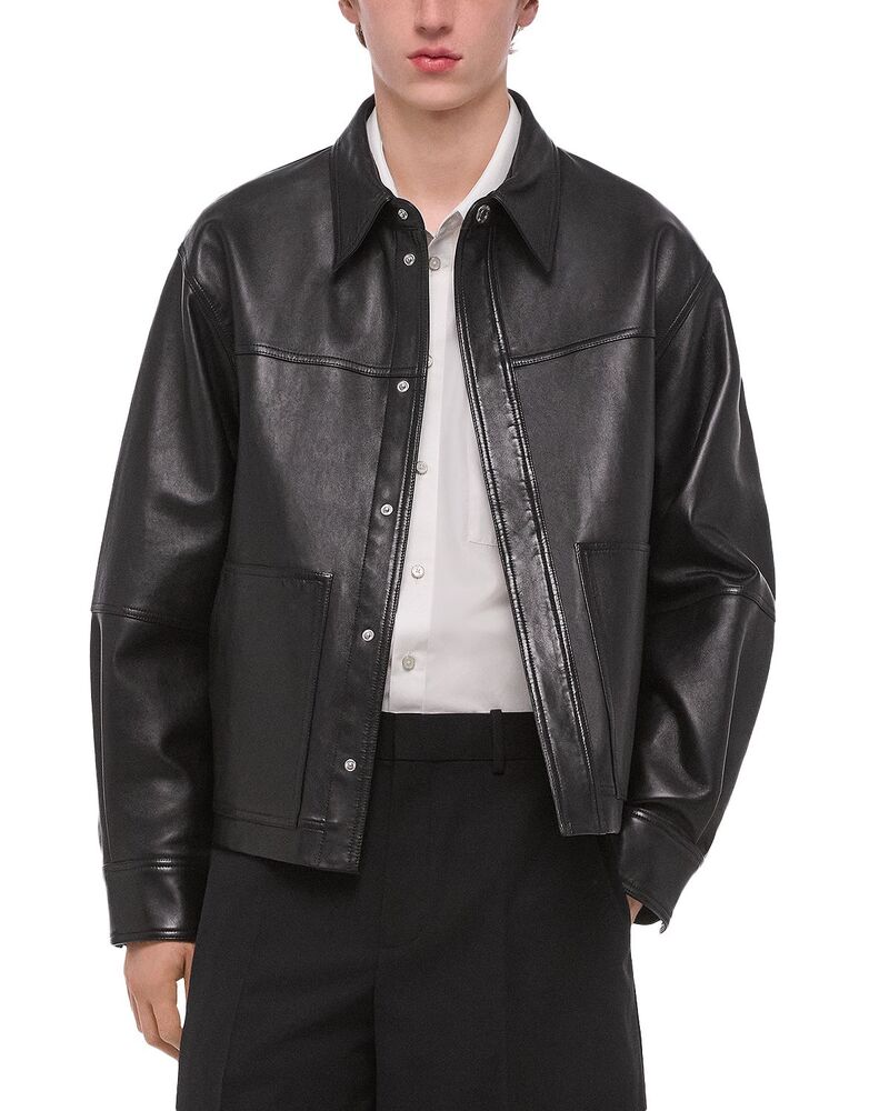 ヘルムート 言葉づかい メンズ アウター 上衣・上衣 なめし革 Helmut Lang Leather Jacket Black/Black 黒いこと