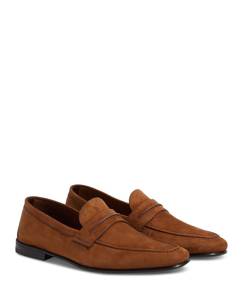 ゼニア レディース シューズ スリッポン・ローファー ZEGNA SECONDSKIN Mocassin Loafers Dark Foliage