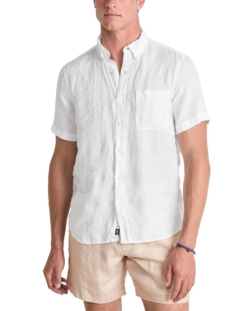 ヴァインヤードヴァインズ メンズ トップス シャツ リネン Vineyard Vinesurfside Short Sleeve Linen Shirt Linen White Cap ホワイト|ReVida 店