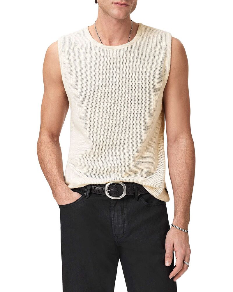 ジョンバルベイトス メンズ トップス 貯蔵タンクいの一番 スウェーター John Varvatos Beaumont Sweater Tank Top Salt