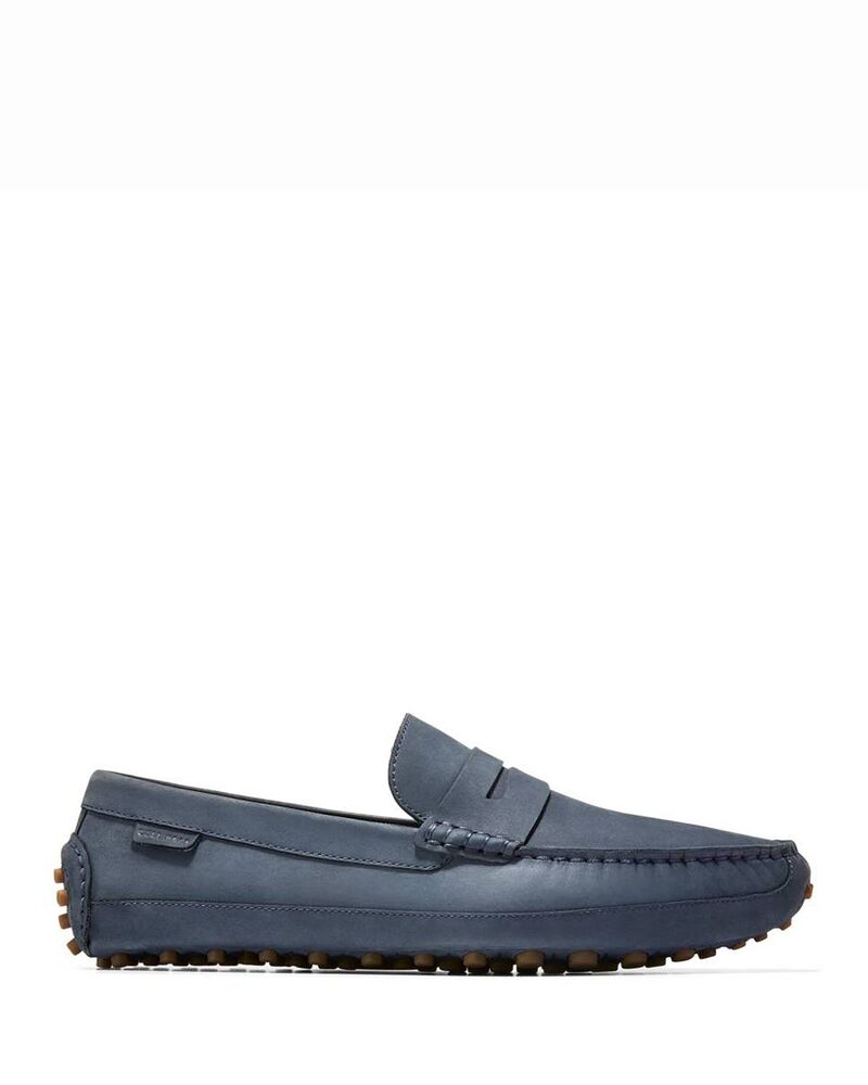 電話を掛けるハーン メンズ シューズ スリッポン・ローファー なめし革 Cole Haan Men\u0027s Davies Grand Penny Leather Driving Loafers Navy Blaze 米国海軍