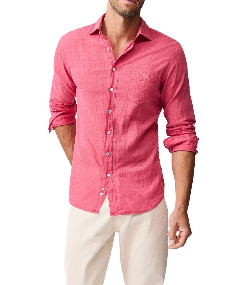 ロッドアンドグン メンズ トップス シャツ Rodd & Gunn Taupo Bay Long Sleeve Shirt Geranium|ReVida 店
