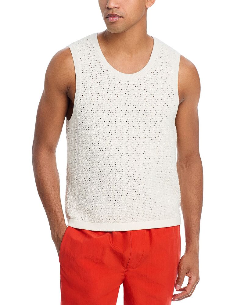 ひな形 メンズ トップス 貯蔵タンクとっ始め FRAME Open Stitch Tank Off White 象牙色