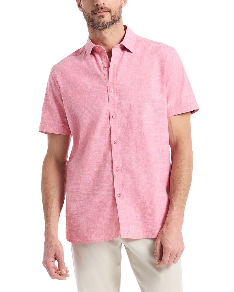 ロバートグラハム メンズ トップス シャツ Robert Graham Sutton Coral Textured Woven Shirt Coral コーラル｜ReVida 店