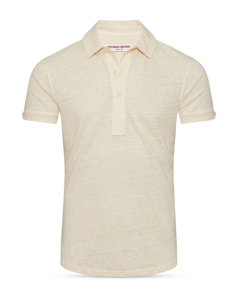 オールバー ブラウン メンズ トップス ポロシャツ リネン Orlebar Brown Sebastian Linen Polo Latte|ReVida 店